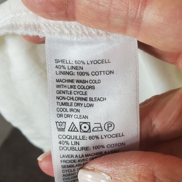 Tommy Bahama White Linen Blend Button Down Midi Dress Women's Size Small - Picture 10 of 10